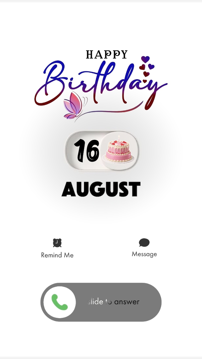 Birthday 16 August