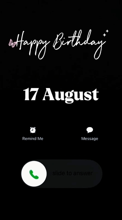 Birthday 17 August