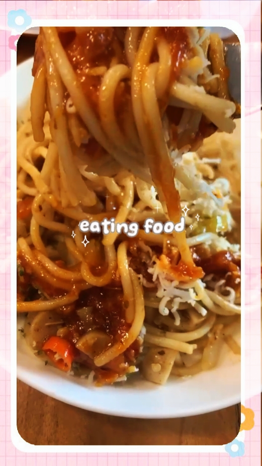 kumakain ng pagkain 