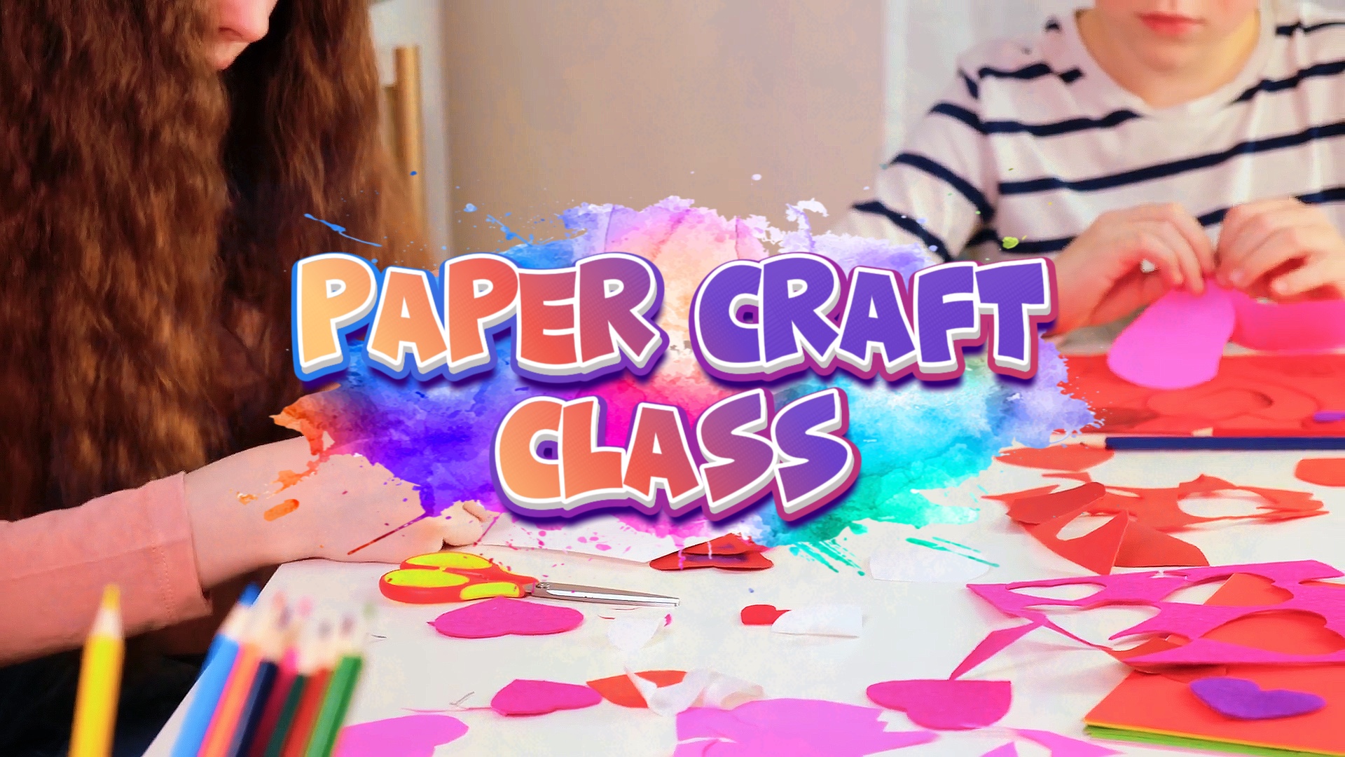 Clase de manualidades en papel