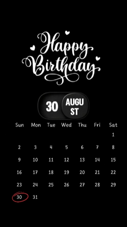 ANNIVERSAIRE 30 AOÛT