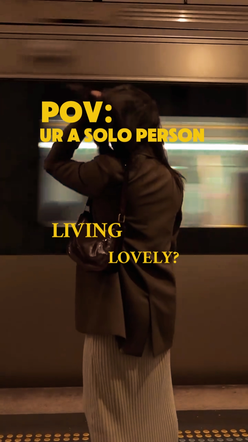 POV; VOCÊ É UMA PESSOA SOLO