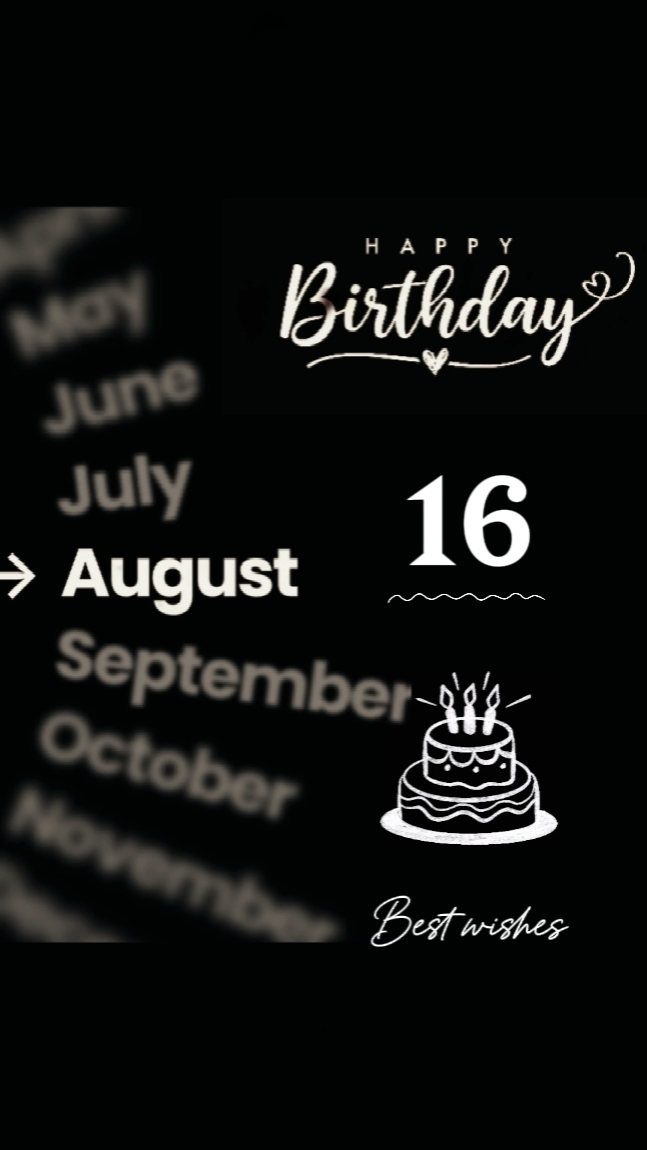 16 AUGUST BIRTHDAY