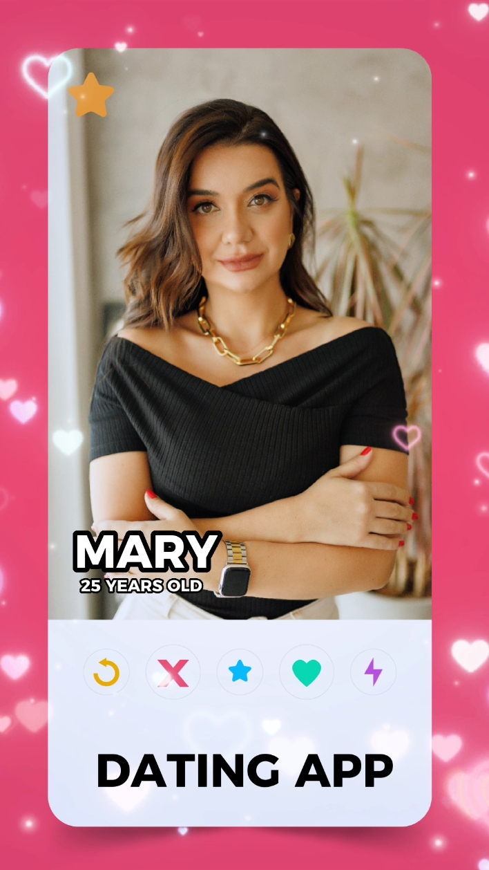 Promotion de l'application de rencontres dans le style Tiktok