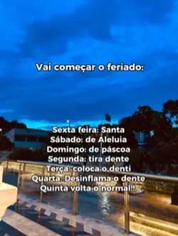 Feriado chegando 🥱