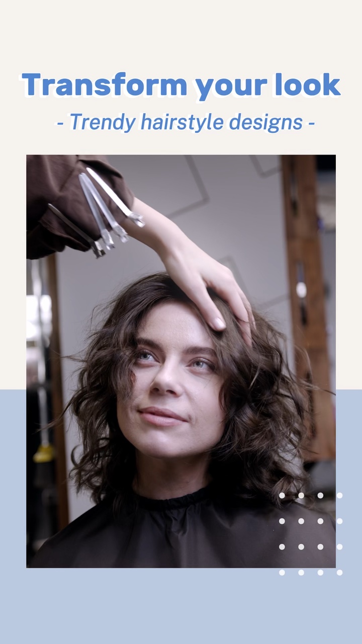 Publicité vidéo minimaliste, disponible chez le coiffeur