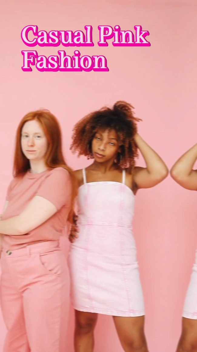 Style Tiktok à la mode rose décontracté 