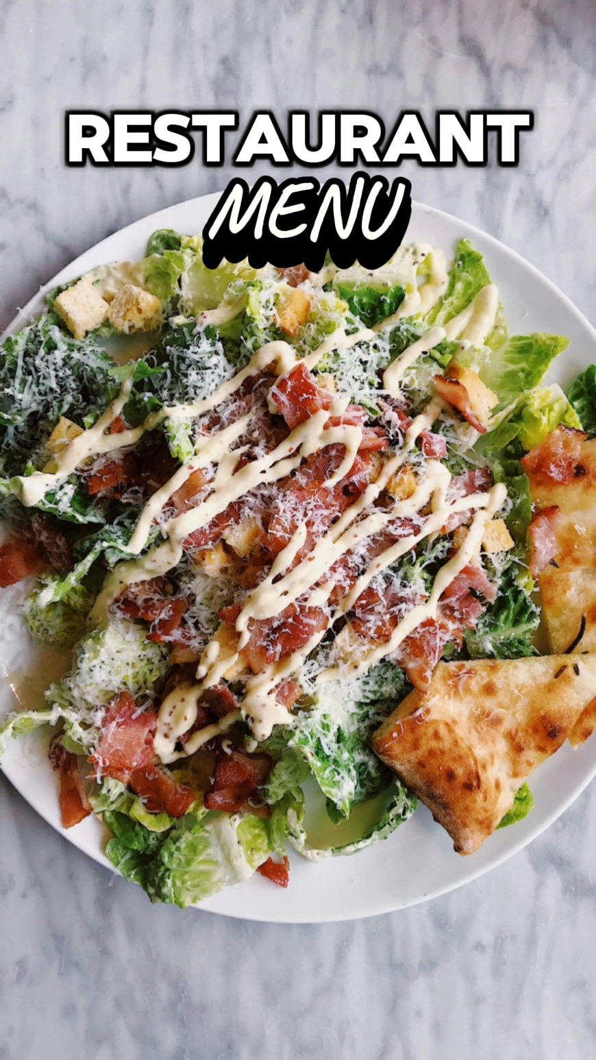 Menú del restaurante