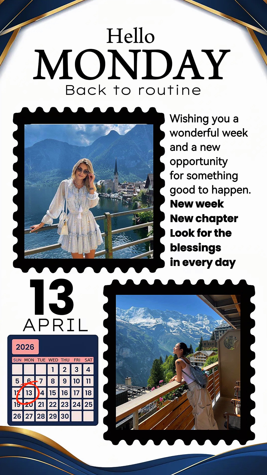 Monday 13 April 2026