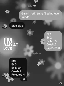 I'm bad at love 