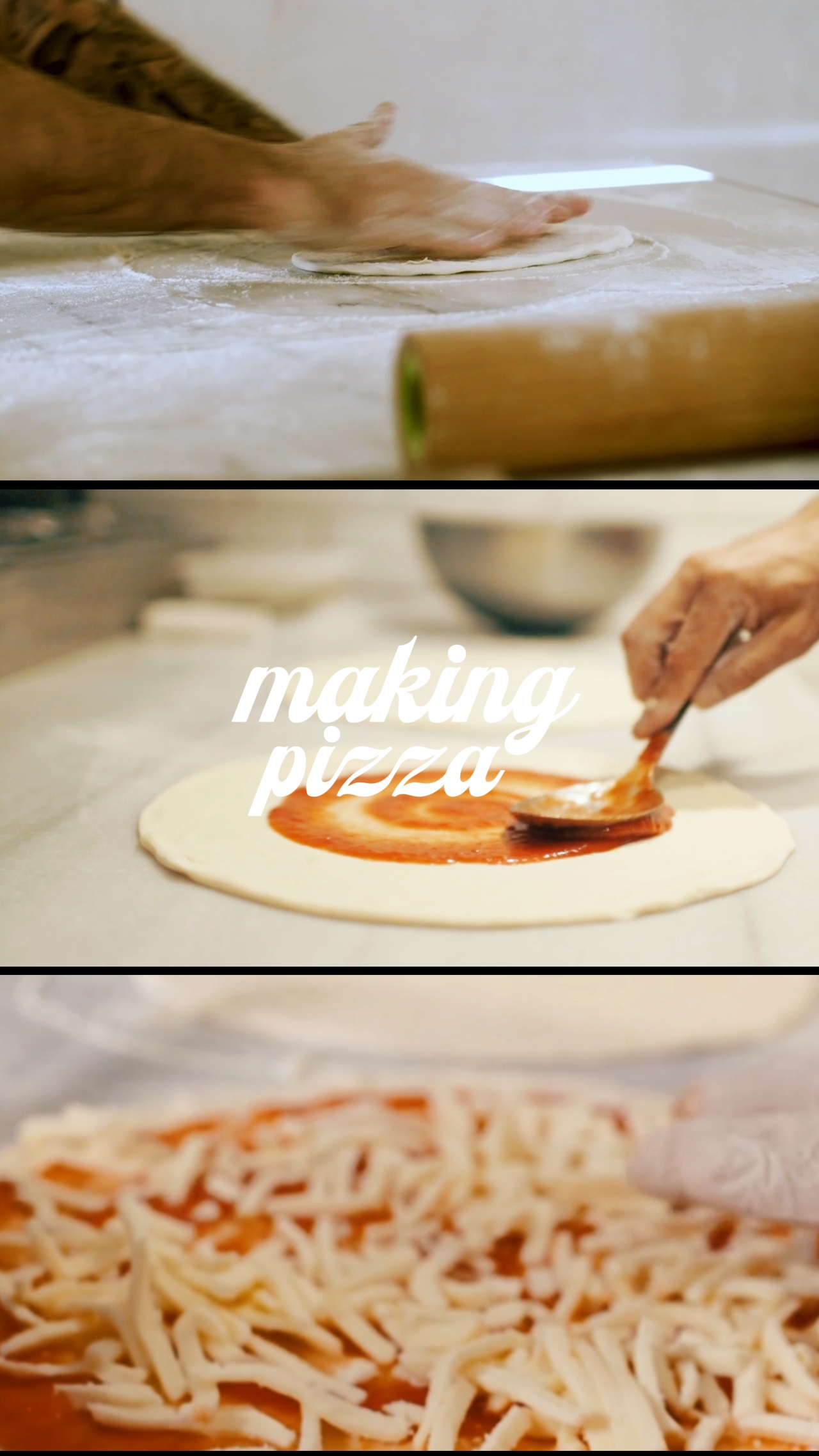 Haciendo pizza