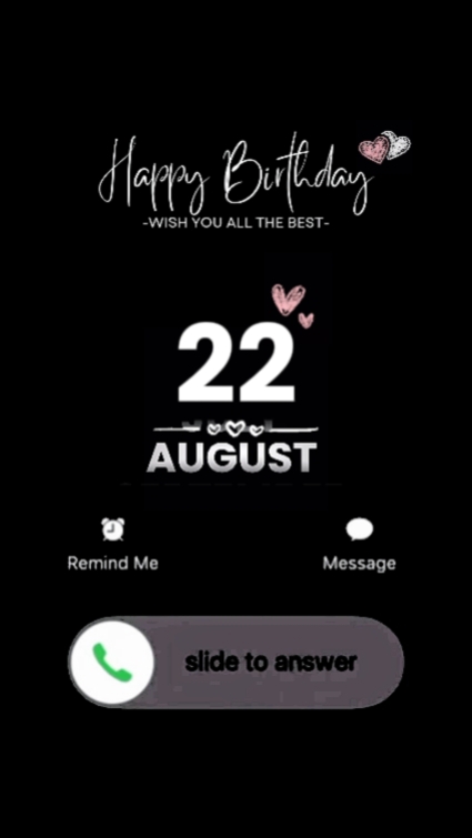 Hbd mylove 22 august