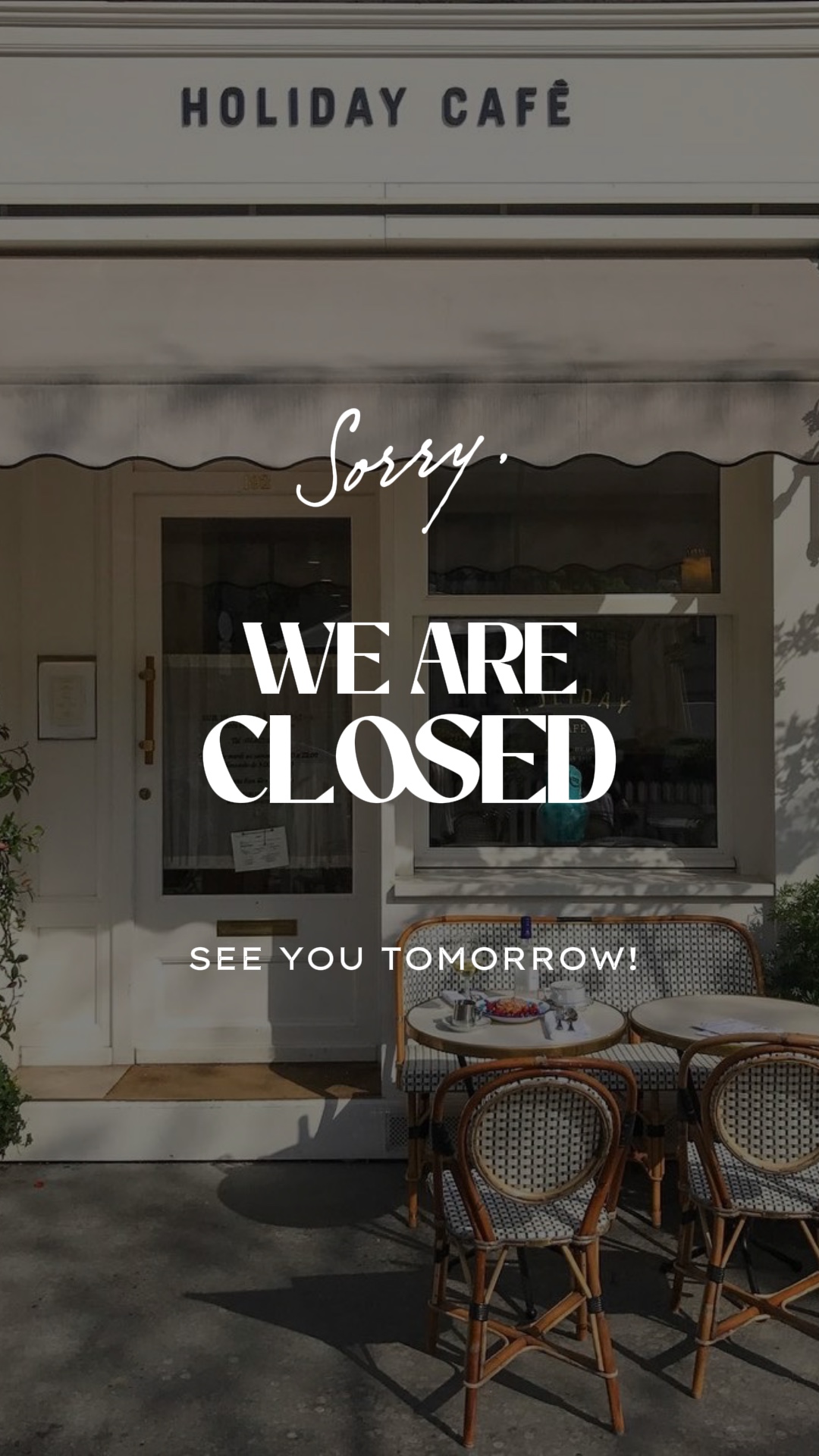 we are closed