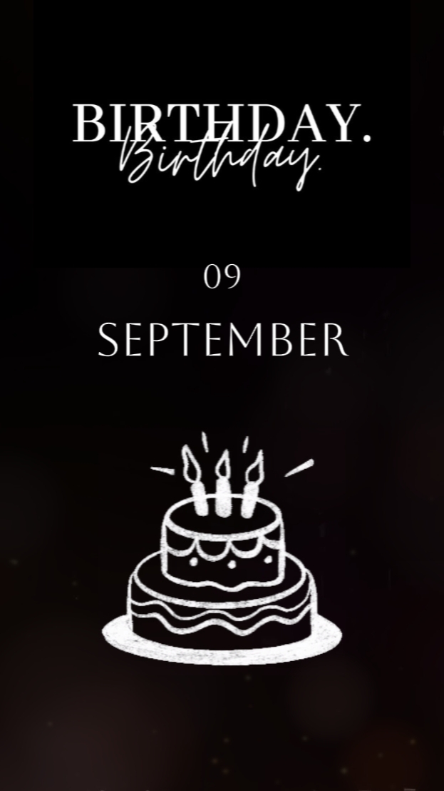 HBD 9 SEPTEMBER 2026