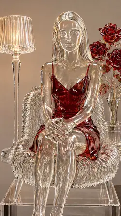 Shimmering Glass Sculpture