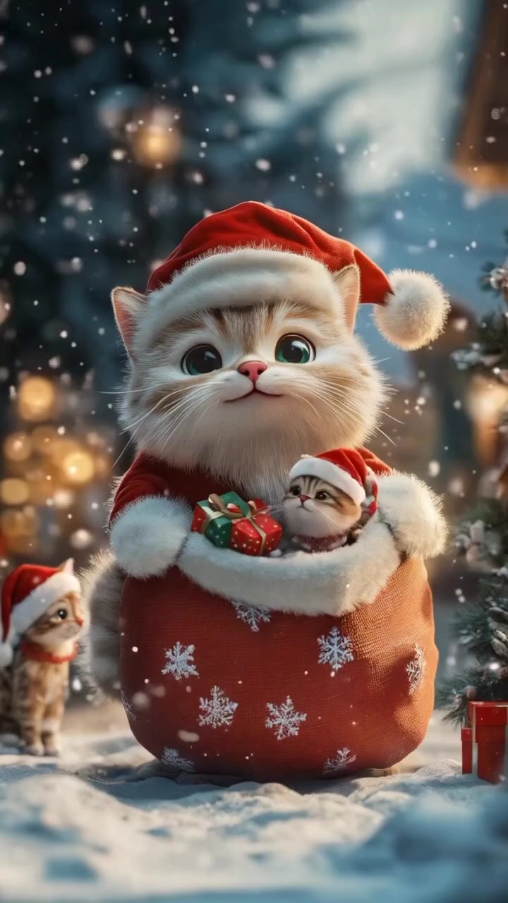 Árbol de navidad de gato