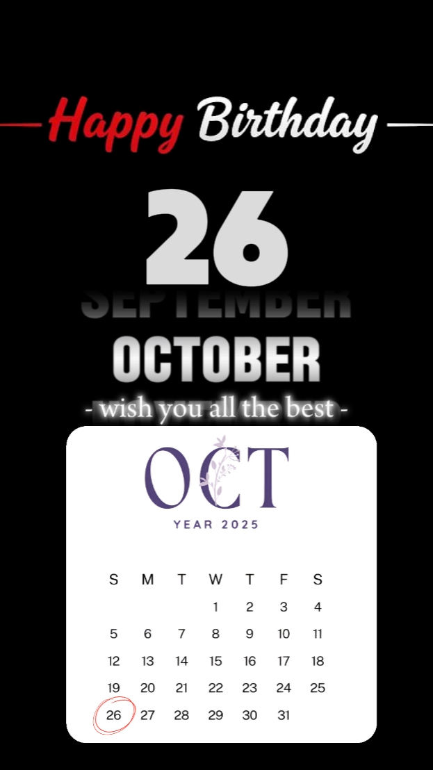 HBD 26 10월 225일