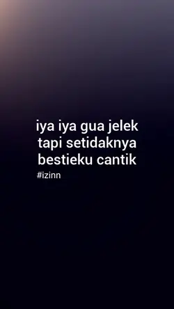 Iya iya gua jelek 