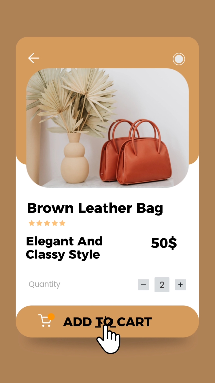 Damen Accessoires UI Produktanzeige TikTok Style 