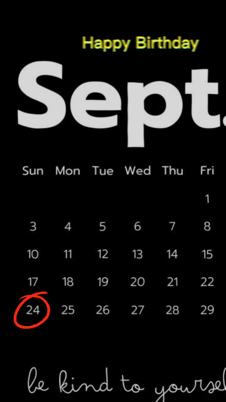 HBD 24 de septiembre