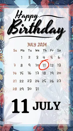HBD 11 JULY 2024