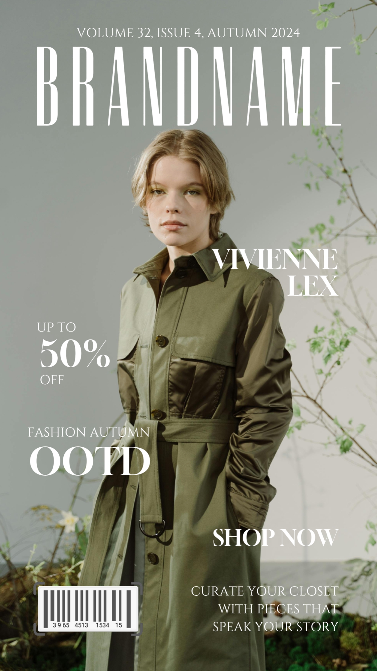Minimalist Style Fashion Industry Autumn Apparel New Arrival Promo Template