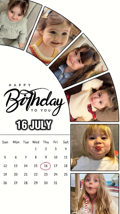 HBD DAUGHTER 16 JULY
