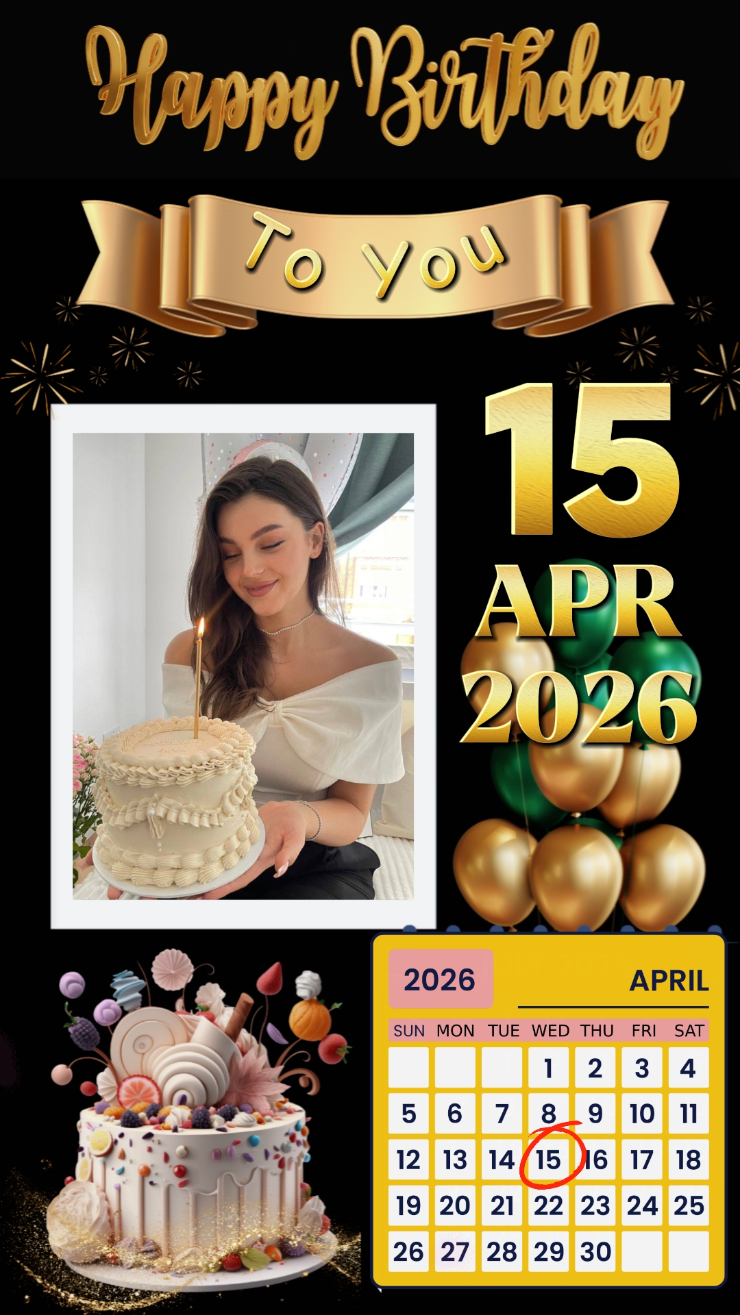 Selamat ulang tahun 15 April 2026