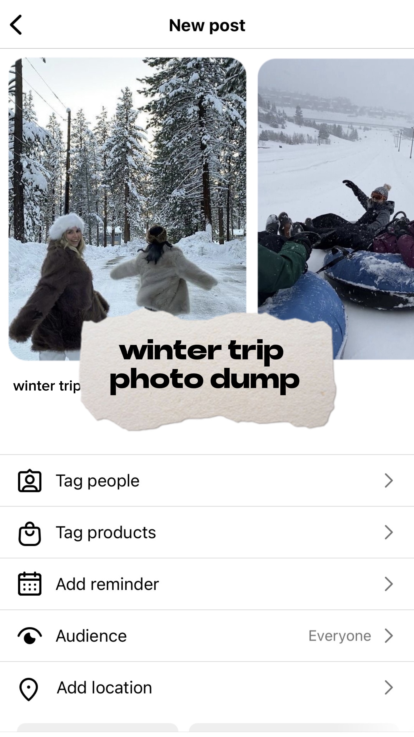 Despejo de viagem de inverno