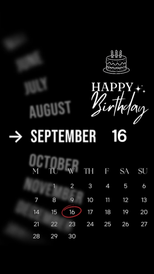 16 SEPTEMBER BDAY