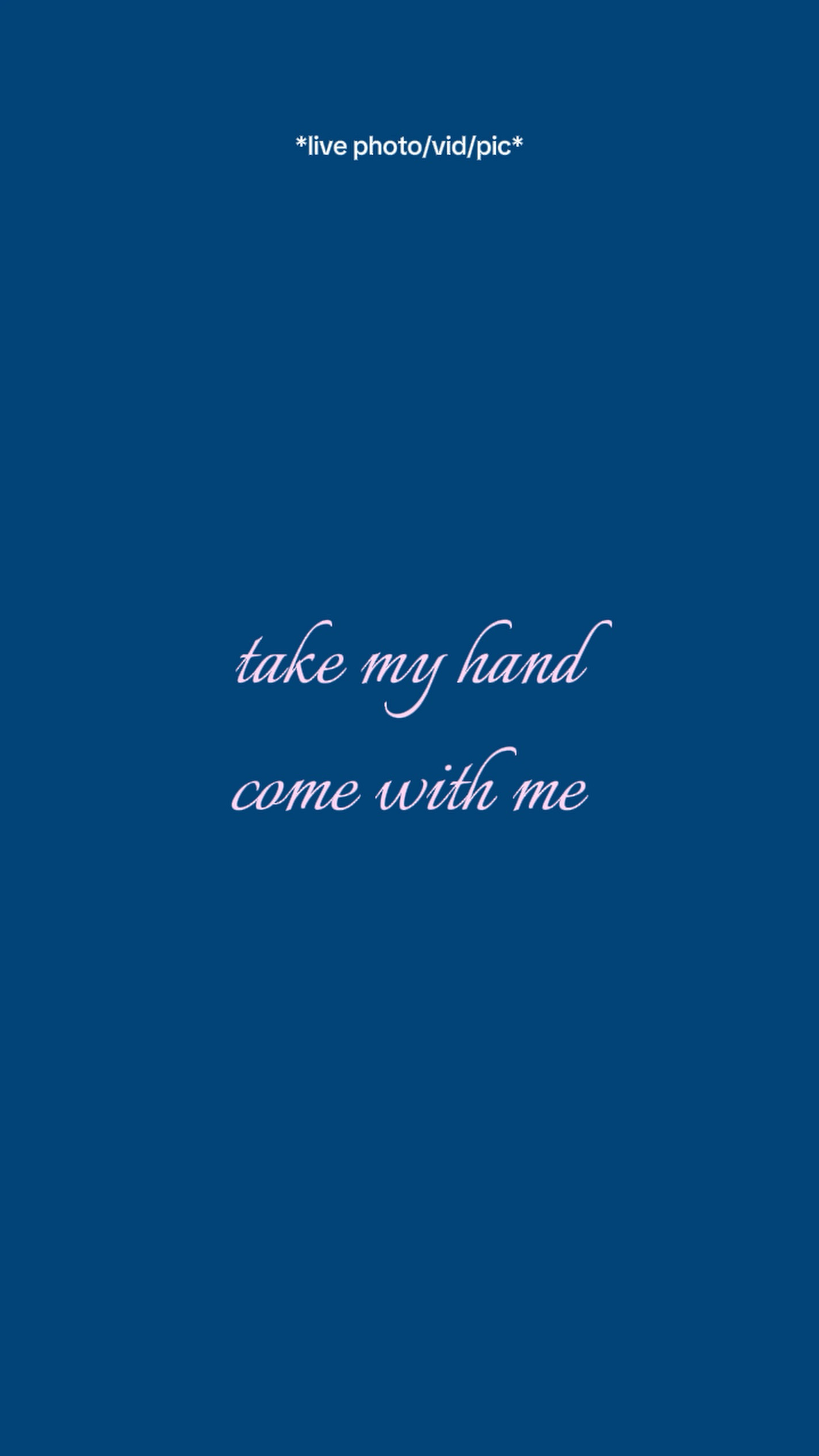 Take my hand come