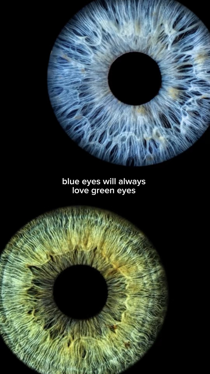 Amor azul ojos verdes