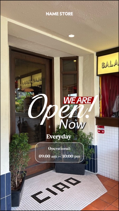 WE ARE OPEN!