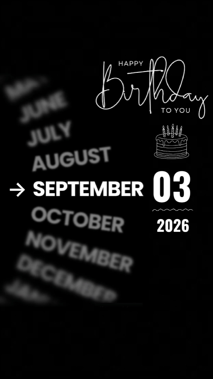 BDAY SON 3 SEPTEMBER