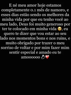 1 mês de namoro