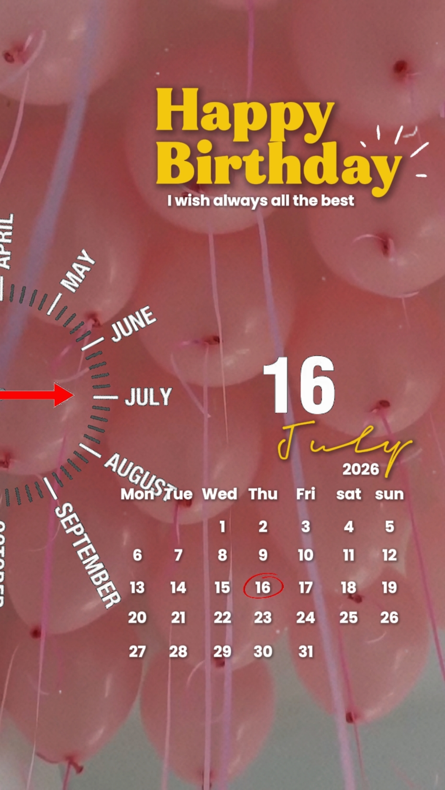 CUMPLEAÑOS 16 DE JULIO 