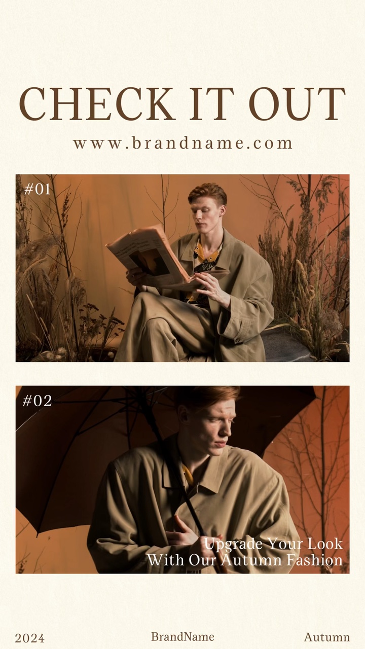 Mode Industrie Herbst neue Kollektion Promo Vorlage für Instagram