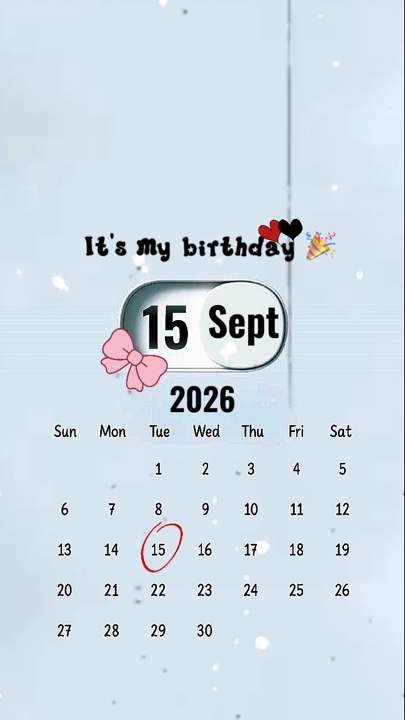 Hbd 15 September 