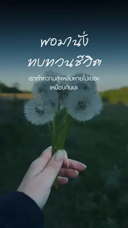 พอมานั่งทบทวนชีวิต