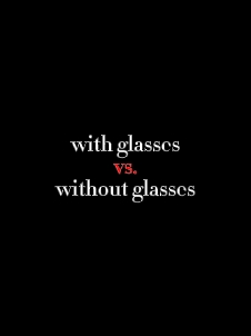 with/without glasses