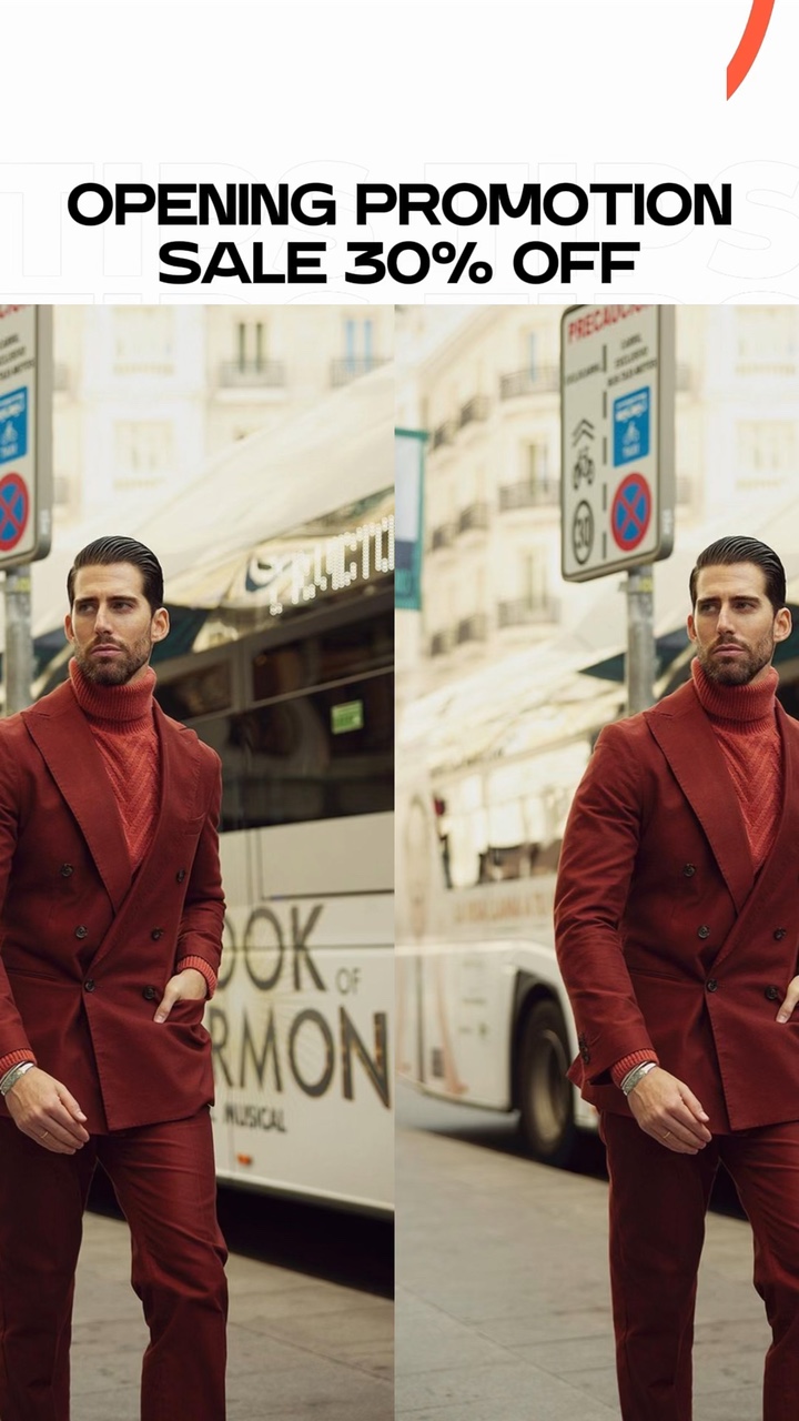 Display ng Produkto ng Mga Lalaking Damit Multi Gallery TikTok Style