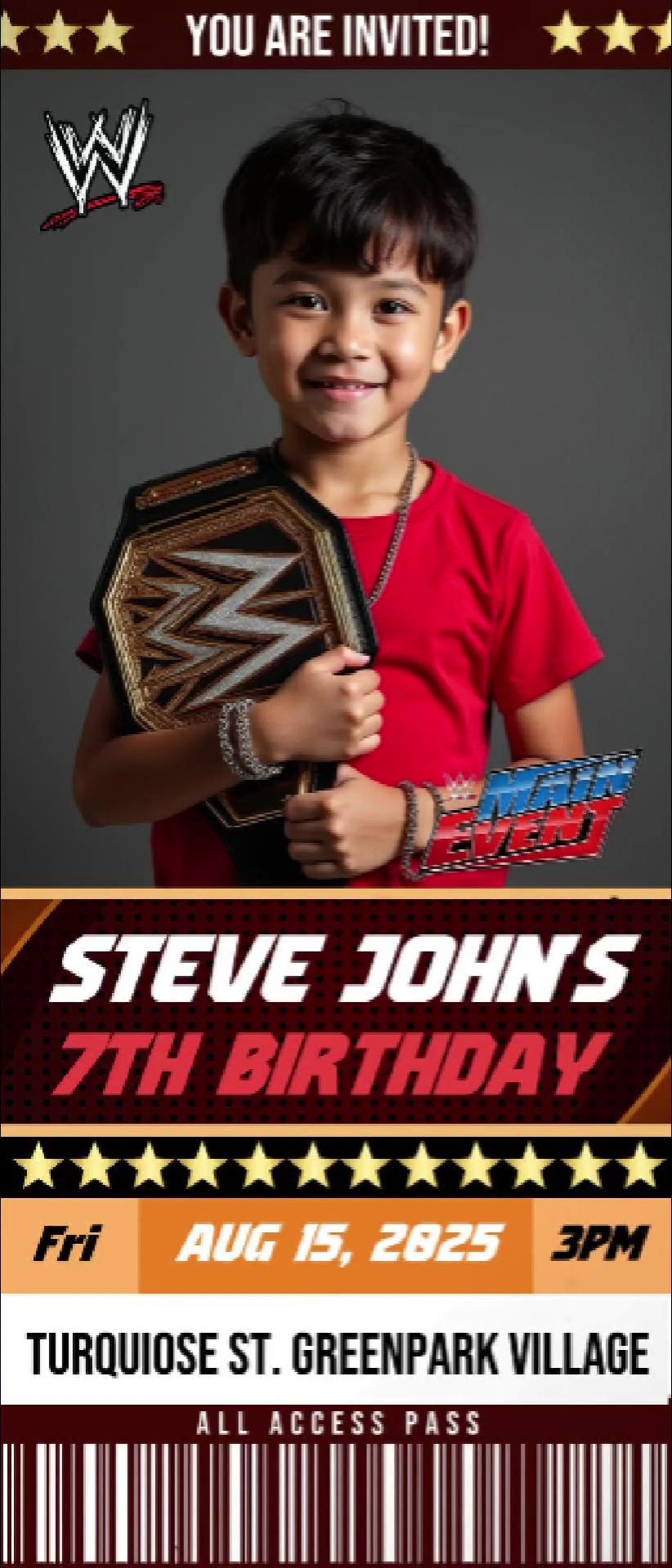 WWE Invitation