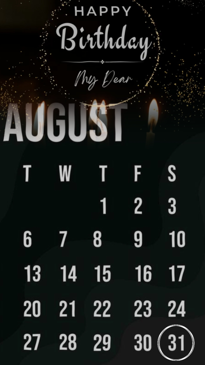 31 August Brithday