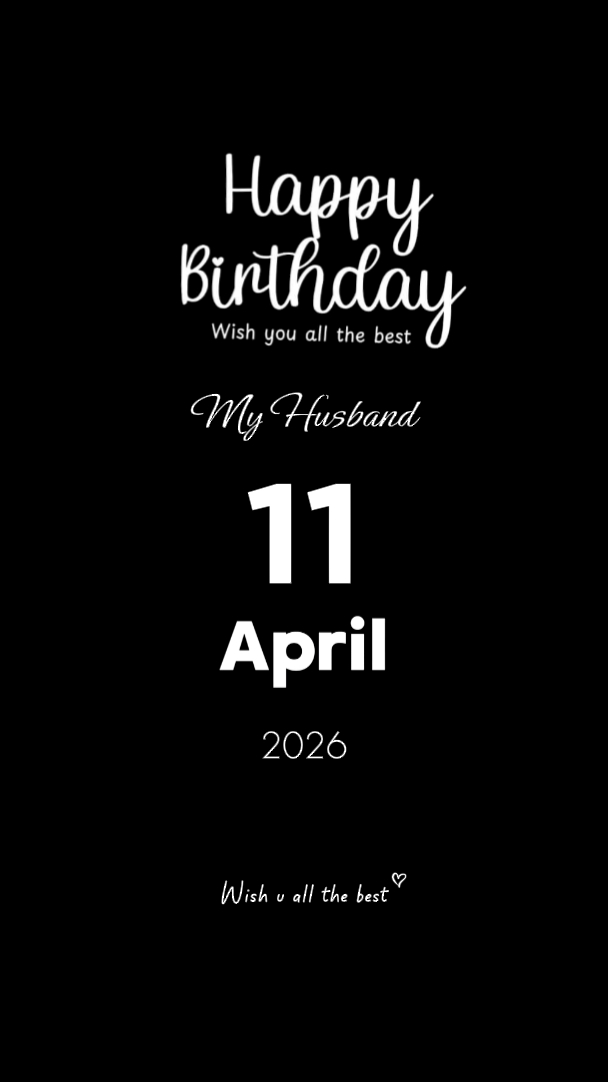 MY HUSBAND B'DAY