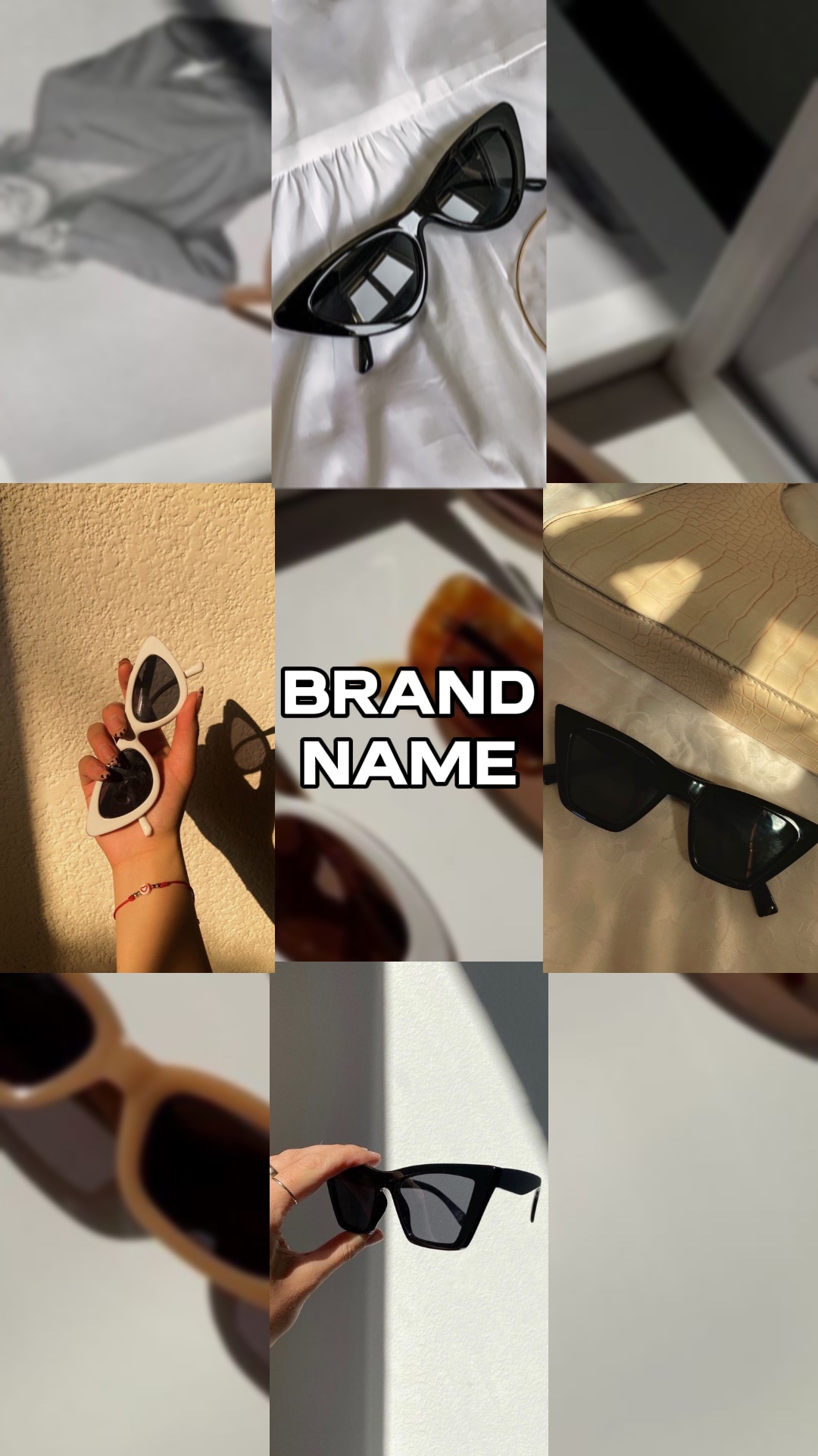 Exhibición De Productos De Gafas De Sol En Estilo Tiktok 