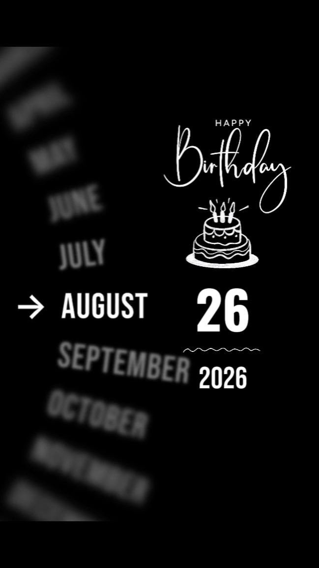 Hija de cumpleaños 26 de agosto