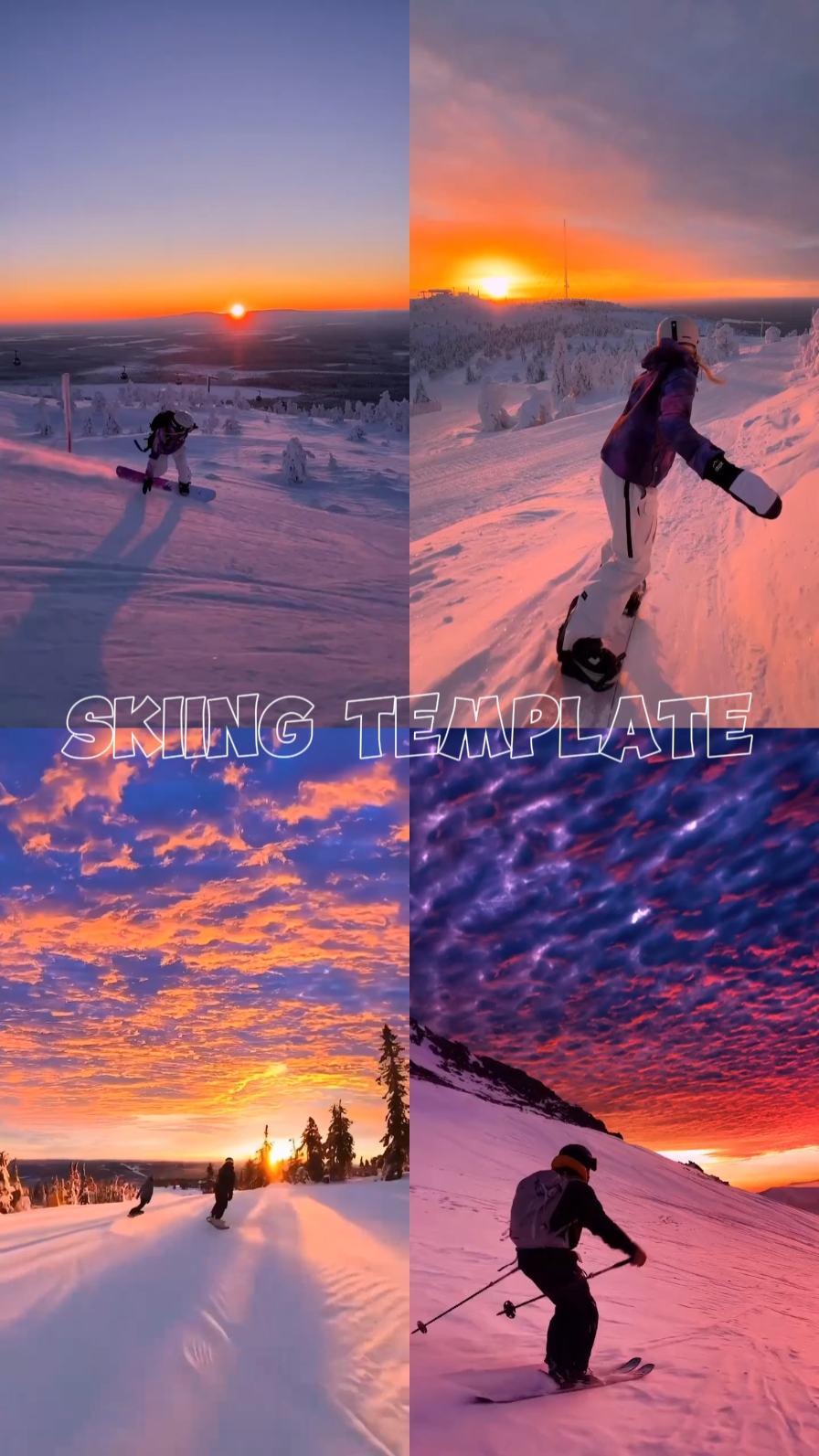 skiing  template 