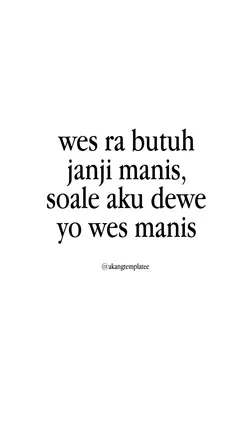 YO WES MANIS