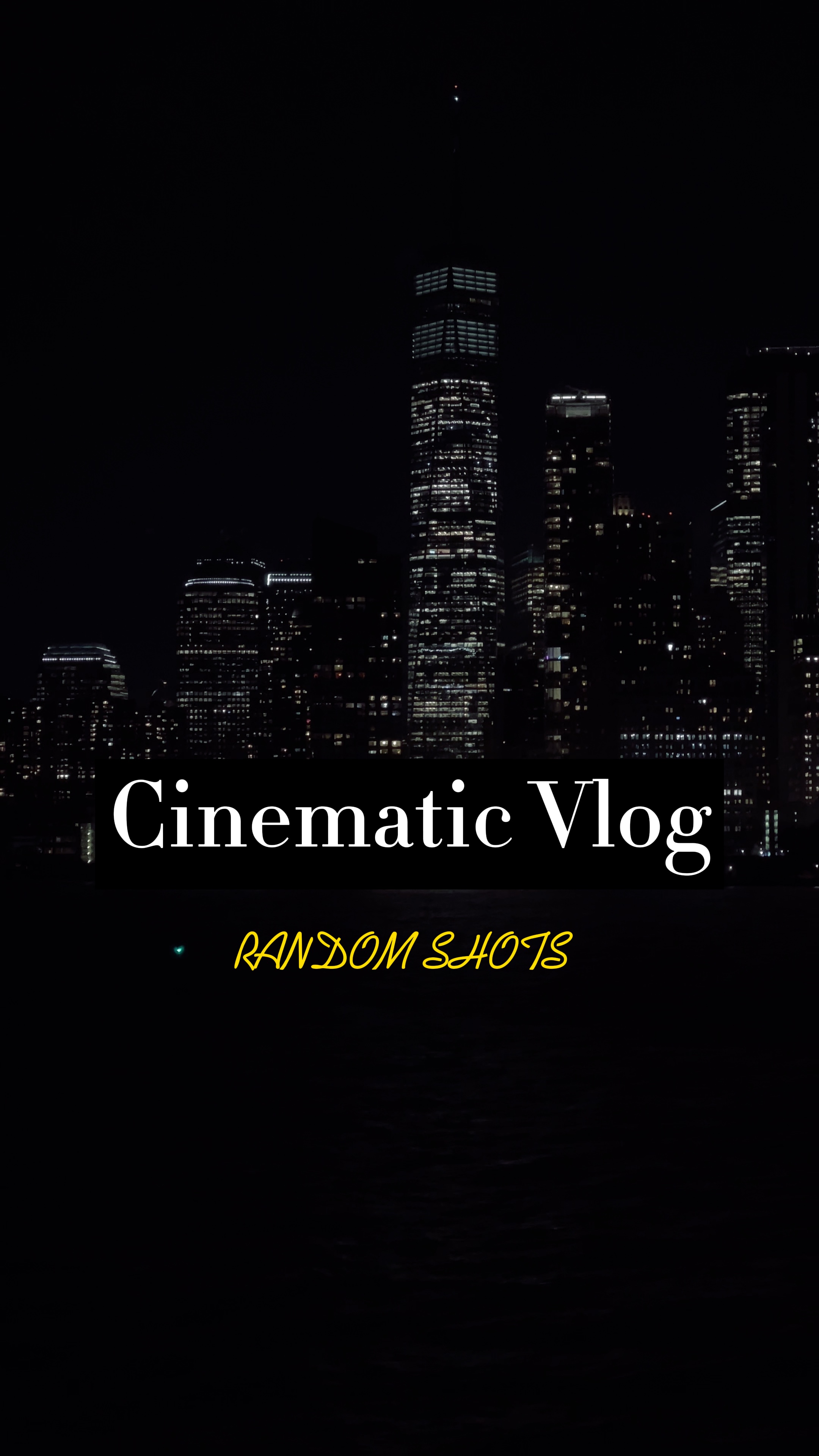 Vlog de nuit cinématographique