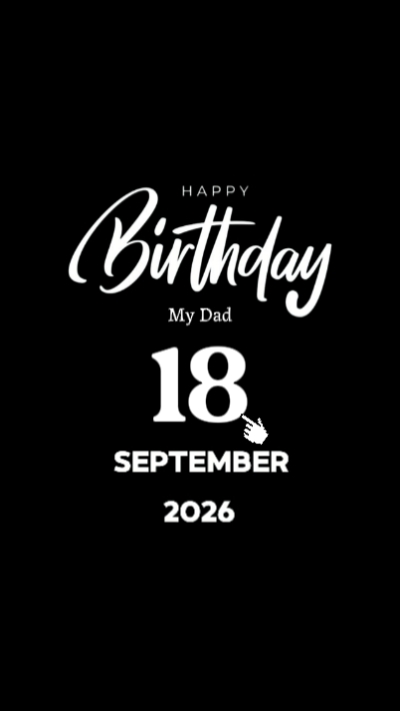 HBD Dad 18 September